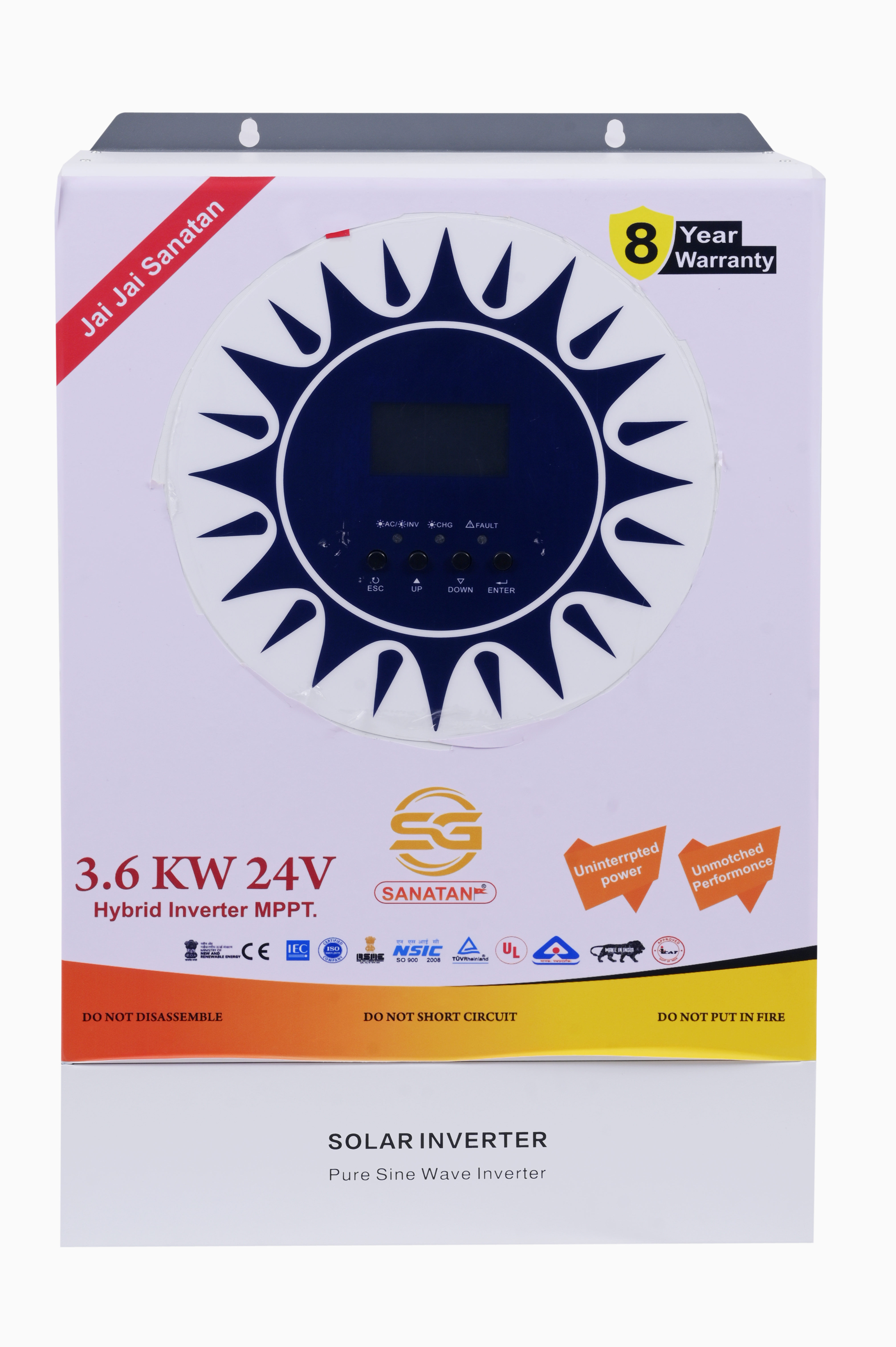 SG Sanatan Solar Inverter Back View